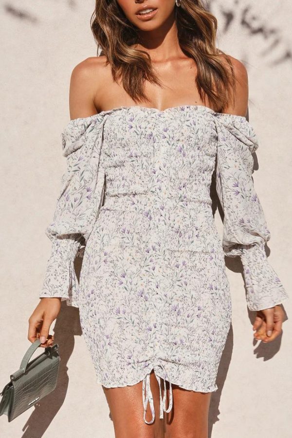 2020 Spring New Women Floral Print Sashes Shirt Dress Beach Women's Loose Short Boho Mini Dress Girls Party Solid Streetwear - Takalr