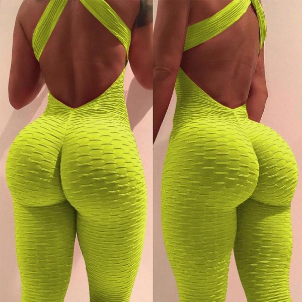 2018 New sexy full bandage sporting bodysuit Sleeveless solid jumpsuit and romper Summer bodycon overalls fitness jumpsuits - Takalr