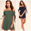 Tube Top off-Shoulder Horizontal Neck Bow Short Sleeve Dress - Takalr