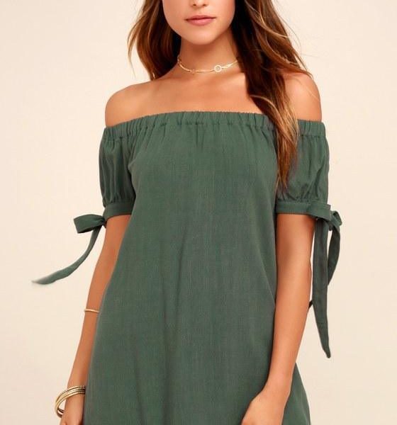 Tube Top off-Shoulder Horizontal Neck Bow Short Sleeve Dress - Takalr