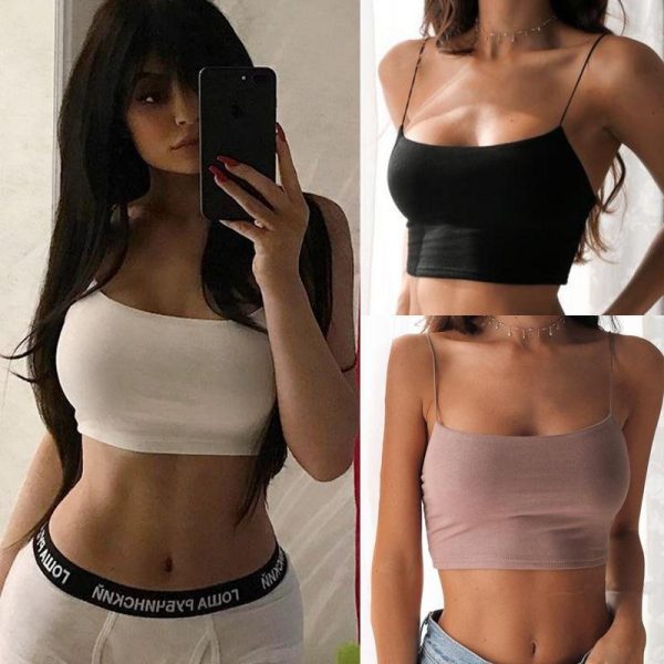 New Fashion Women Crop Tops Solid Summer Camis Women Casual Tank Tops - Takalr