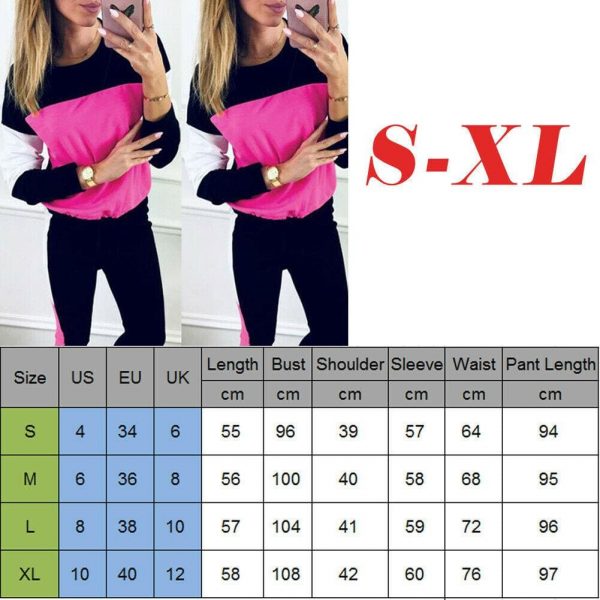 The Best 2019 Autumn Casual Women's Sport Hoodies Sweatshirt Tops + Long Pants Set 2Pcs Tracksuit Fitness Sweat Suit Sportwear Online - Takalr