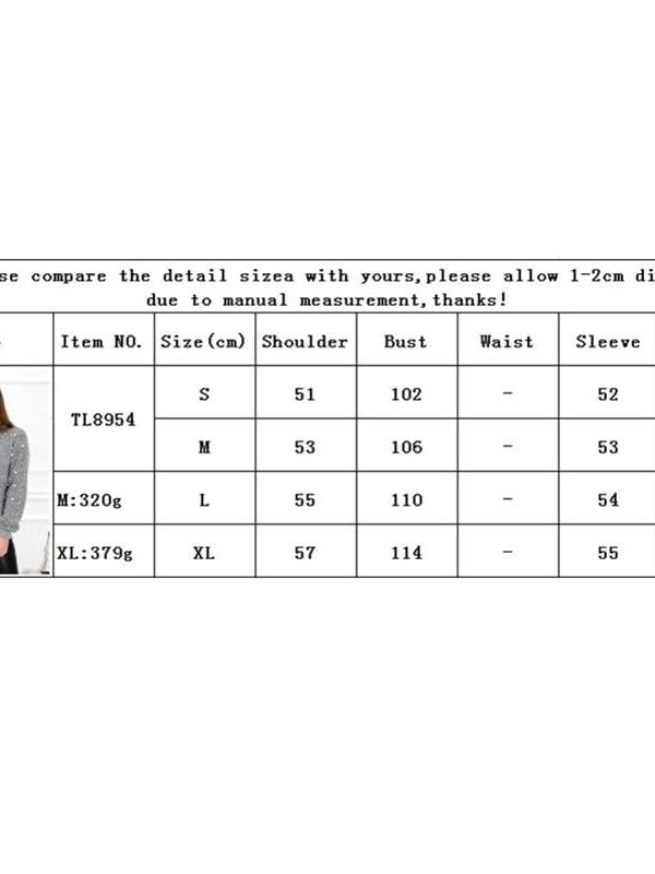 The Best 2019 Autumn Women Half-high Collar Knitted Beading Sweater Loose Jumper Ladies Winter Warm Basic Pullover Tops Online - Takalr