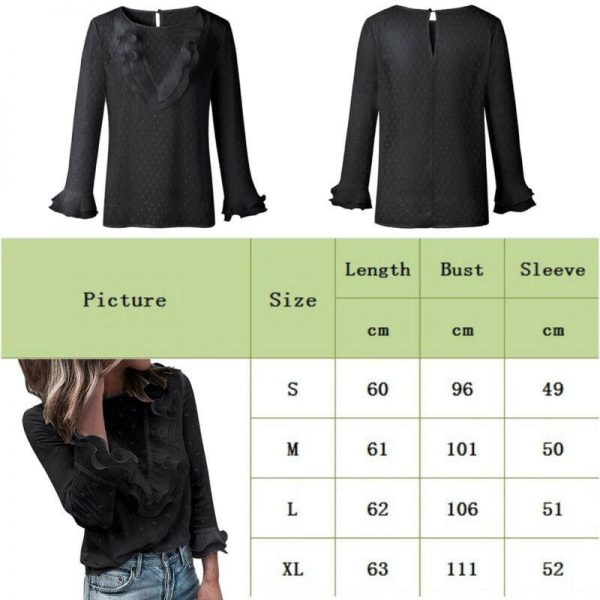 The Best 2019 Blouse Women Fashion Blouses Ruffle Ladies Tops Long Sleeve Shirt Office Lady Tops Elegant Woman Clothes Blusas Femininas Online - Takalr