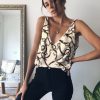 The Best 2019 Brand New Summer Women Sleeveless Casual V-neck Tank Top Blouse Shirt Ladies Casual Loose Cami Vest Tops Hot Online - Takalr