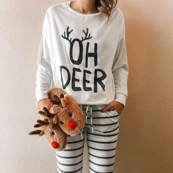 The Best 2019 Christmas Costume Women Long Sleeve Baggy Casual Blouse Shirt Ladies Autumn Winter Tunic Tops Tee Shirt Online - Takalr