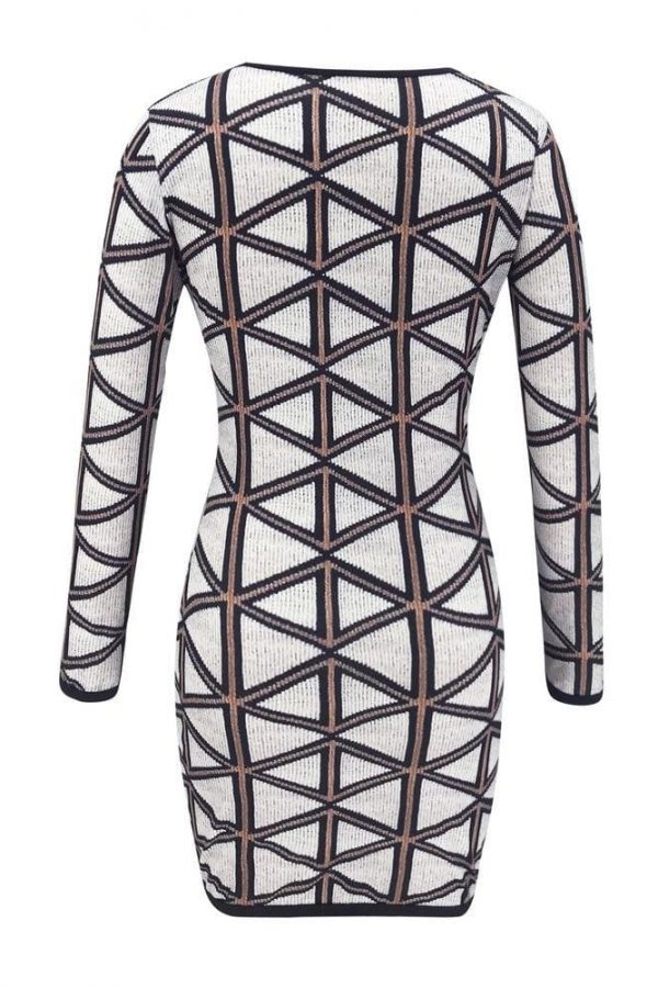 The Best 2019 Fashion Autumn Bodycon Dress Women Casual Plaid Long Sleeve Bandage Mini Dress Slim Fit Dress Outwear Online - Takalr