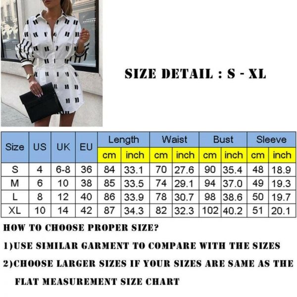 The Best 2019 Fashion Lady A-Line Dress Swing Button Long Sleeve Loose Tunic Loose Baggy Top Autumn Blouse T-Shirt Dress Online - Takalr