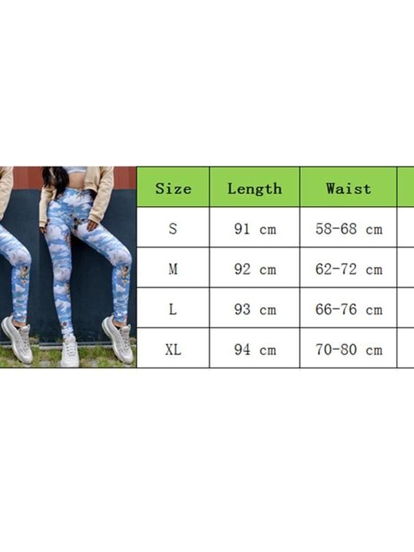 The Best 2019 Fashion New Women Printed Fitness Legging High Waist Workout Pants Running Gym Sports Stretch Trousers Online - Takalr