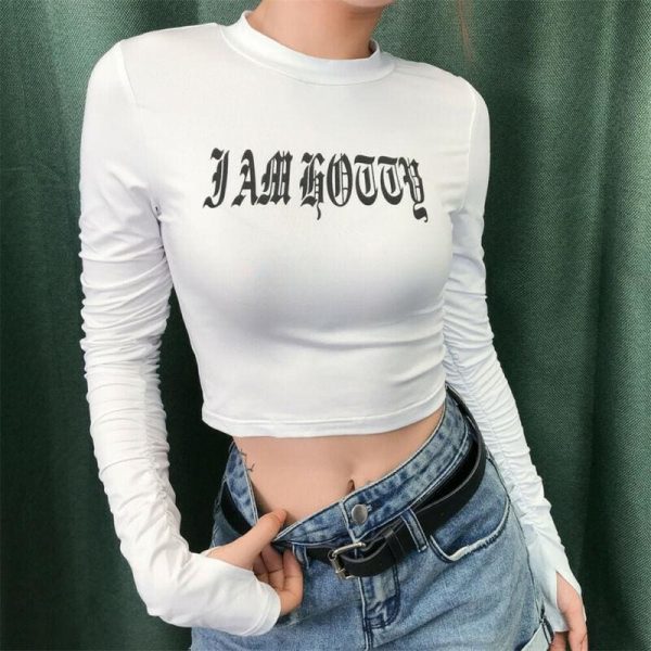 The Best 2019 Fashion New Women's Solid Long Sleeve Blouse Crew Neck Ladies Crop Tops Casual Autumn Tee Shirt Outwear Online - Takalr