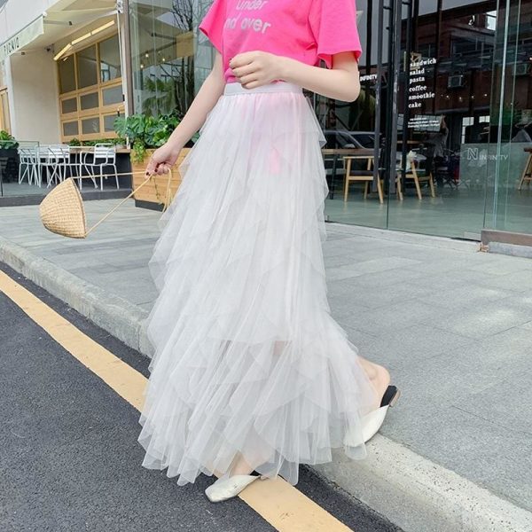 The Best 2019 Fashion Summer Women Boho Lace Tiered High Waist New Beach Long Skirt Sundress Holiday Travel Solid Casual Skirt Online - Takalr