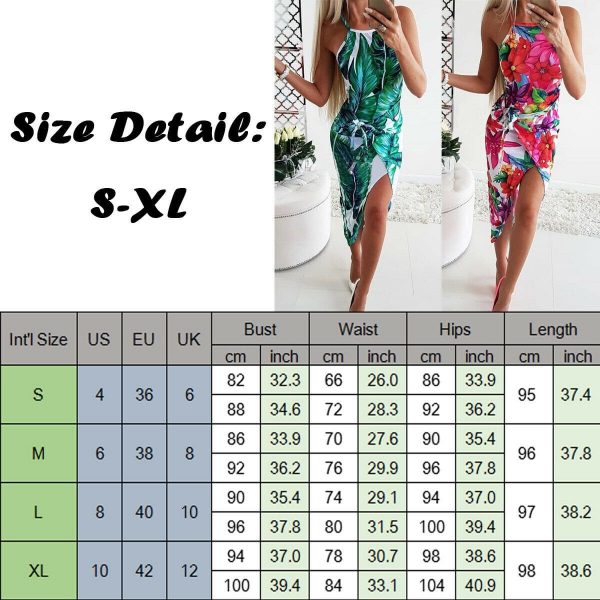 The Best 2019 Fashion Women Bohemian Floral Dress Summer Party Beach Holiday Sleeveless Sexy Slim Fit Dresses Sundress Online - Takalr