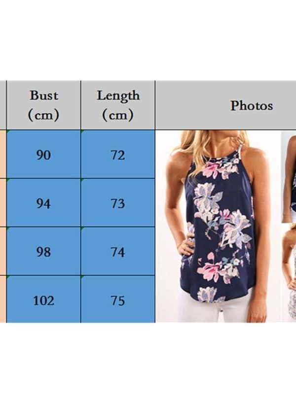 The Best 2019 Fashion Women Strappy Blouse Sleeveless Summer Ladies Casual Boho Floral Vest Shirt Tank Top Women Camisole Online - Takalr