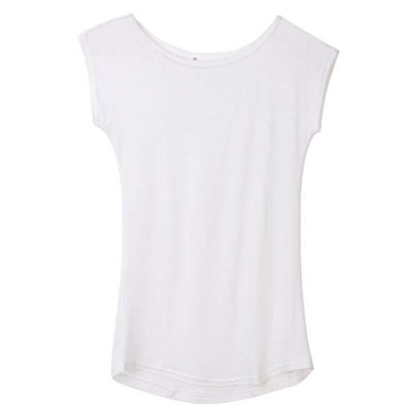 The Best 2019 Girls Women's Neck Sleeveless Long T-Shirts Modal Tops Basic Solid White Black Blue Gray Tee Shirt Hot Online - Takalr