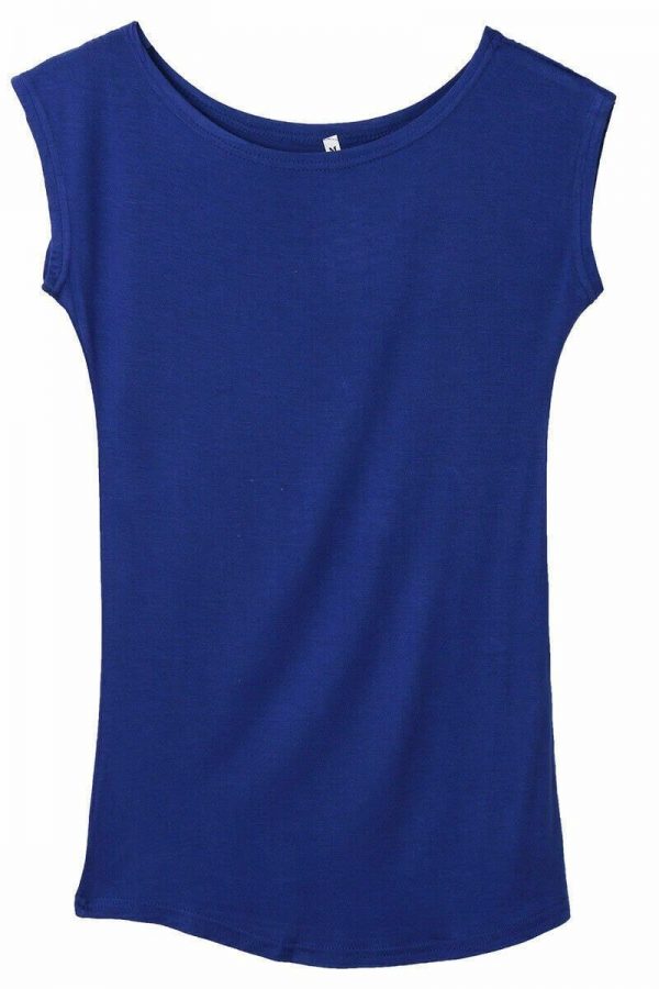 The Best 2019 Girls Women's Neck Sleeveless Long T-Shirts Modal Tops Basic Solid White Black Blue Gray Tee Shirt Hot Online - Takalr