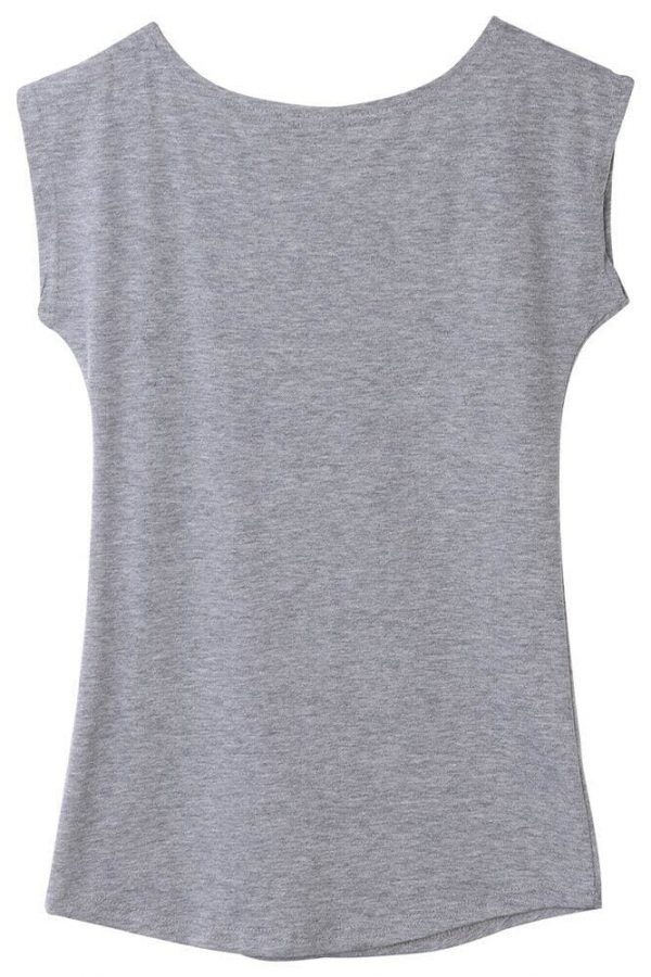 The Best 2019 Girls Women's Neck Sleeveless Long T-Shirts Modal Tops Basic Solid White Black Blue Gray Tee Shirt Hot Online - Takalr