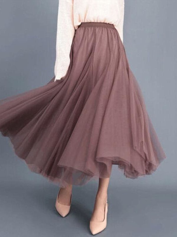 The Best 2019 New Fashion Women Boho Double Layer Long Maxi Dress Mesh Sundress Summer Ladies Holiday Casual Beach Skirt Online - Takalr