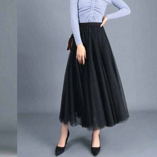 The Best 2019 New Fashion Women Boho Double Layer Long Maxi Dress Mesh Sundress Summer Ladies Holiday Casual Beach Skirt Online - Takalr