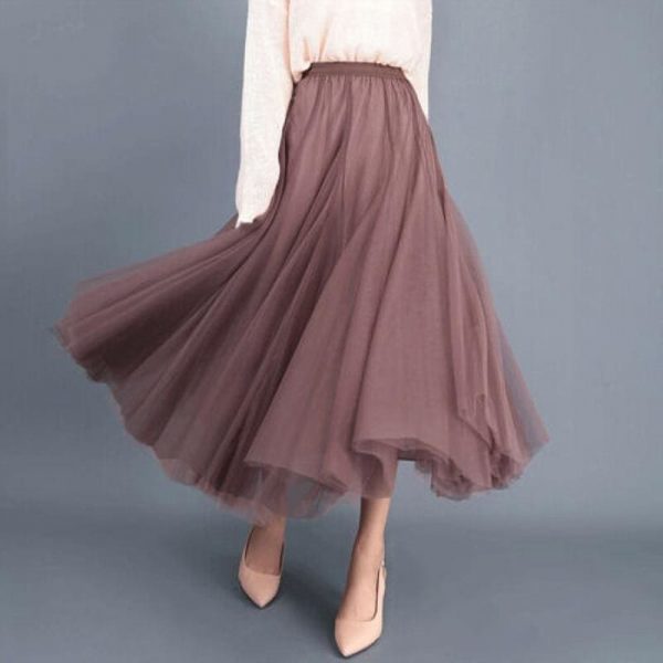 The Best 2019 New Fashion Women Boho Double Layer Long Maxi Dress Mesh Sundress Summer Ladies Holiday Casual Beach Skirt Online - Takalr