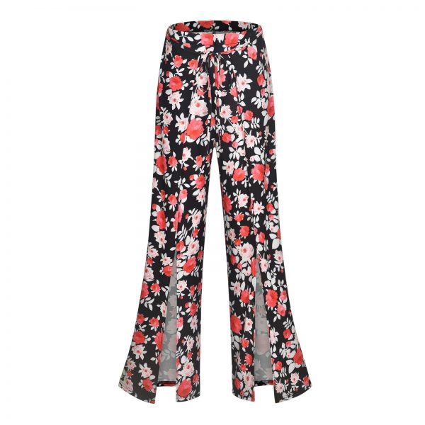 The Best 2019 New Fashion Women Boho Floral Flare Long Pants Palazzo Baggy Wide Leg Summer Casual Trousers Loose Culottes Online - Takalr