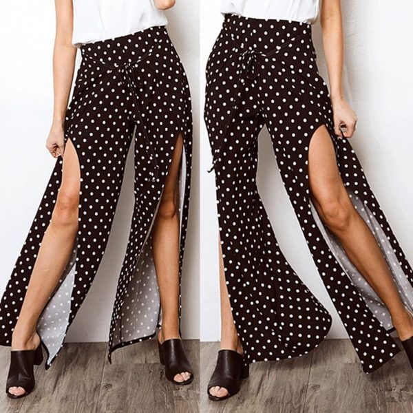 The Best 2019 New Fashion Women Boho Floral Flare Long Pants Palazzo Baggy Wide Leg Summer Casual Trousers Loose Culottes Online - Takalr