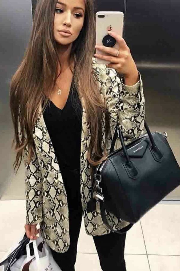 The Best 2019 New Fashion Women Slim Casual Blazer Jacket Top Outwear Ladies Autumn Winter Long Sleeve Career Formal Long Coat Online - Takalr