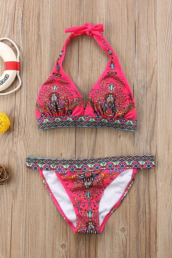 The Best 2019 New Floral Printed Women Bikini Set Push-up Swimsuit Bandage Swimming Costume Bathing Suit Swimwear Monokini Beachwear Online - Takalr