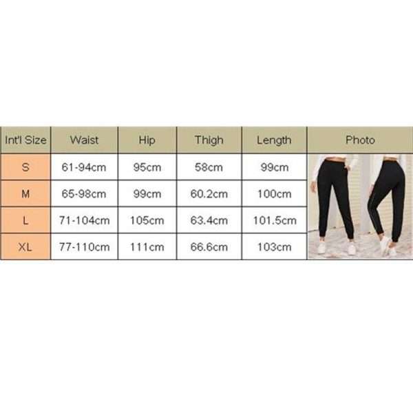 The Best 2019 New Women Black Zipper Hem Elastic Waist  Jogger Pants with Pocket Sports Gym Long Sweatpants Workout Trousers Online - Takalr