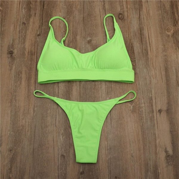 The Best 2019 New Women High Waist Bandage Bikini Set Push-up Padded Bra Swimsuit Bathing Suit Brazilian Swimwear Online - Takalr