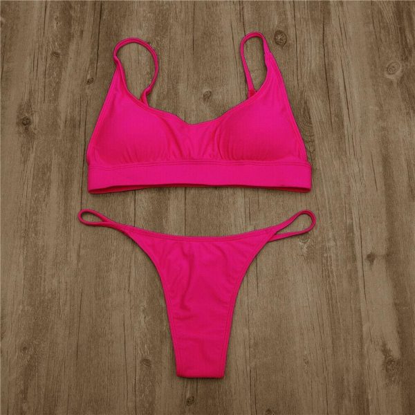 The Best 2019 New Women High Waist Bandage Bikini Set Push-up Padded Bra Swimsuit Bathing Suit Brazilian Swimwear Online - Takalr