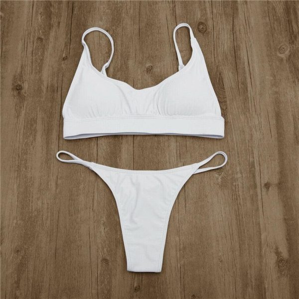 The Best 2019 New Women High Waist Bandage Bikini Set Push-up Padded Bra Swimsuit Bathing Suit Brazilian Swimwear Online - Takalr