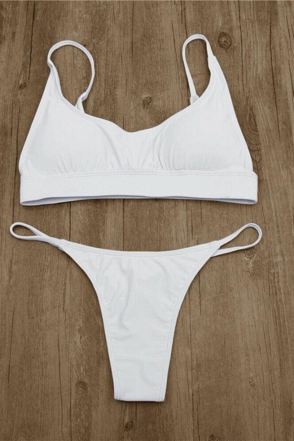 The Best 2019 New Women High Waist Bandage Bikini Set Push-up Padded Bra Swimsuit Bathing Suit Brazilian Swimwear Online - Takalr