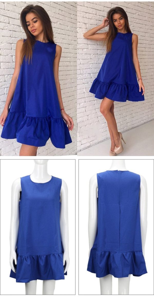 The Best Summer Ruffle Women Dress Beach Boho Short Mini Dress Online - Source Silk