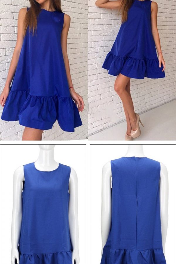 The Best Summer Ruffle Women Dress Beach Boho Short Mini Dress Online - Source Silk