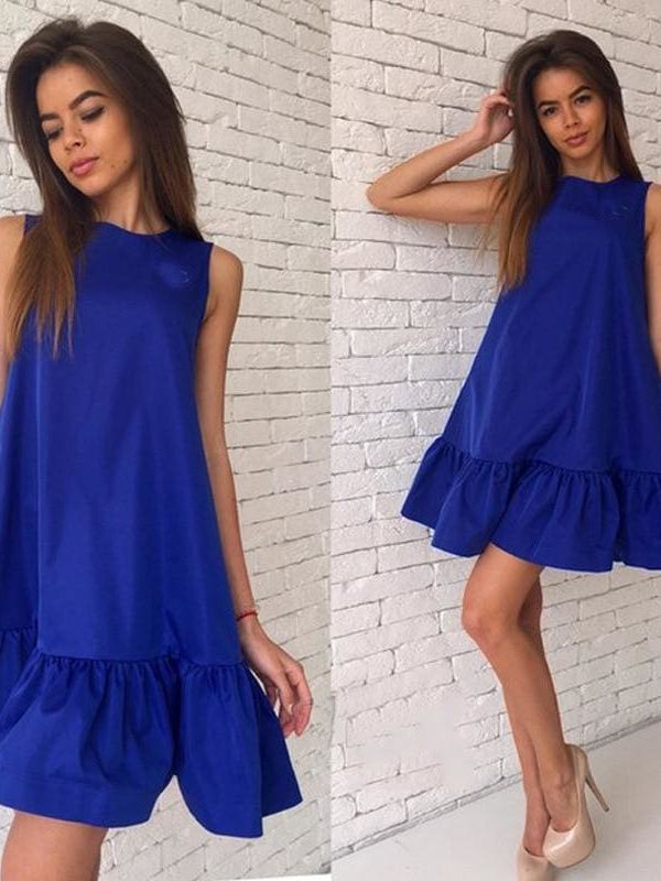 The Best Summer Ruffle Women Dress Beach Boho Short Mini Dress Online - Source Silk