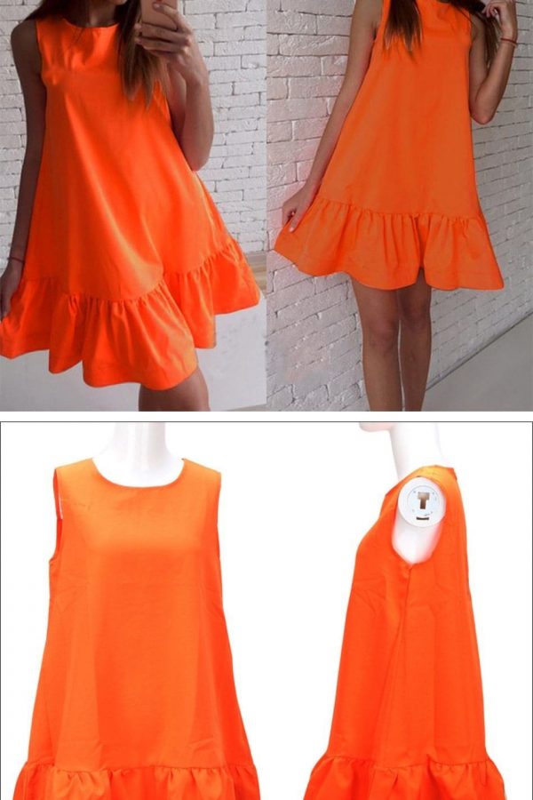 The Best Summer Ruffle Women Dress Beach Boho Short Mini Dress Online - Source Silk