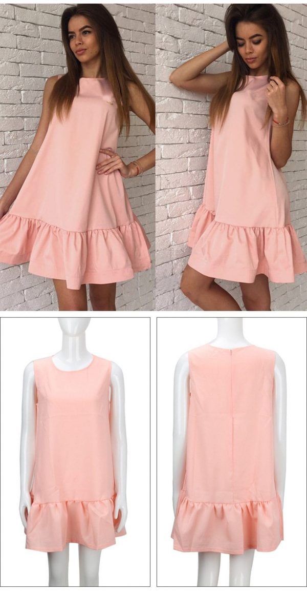 The Best Summer Ruffle Women Dress Beach Boho Short Mini Dress Online - Source Silk