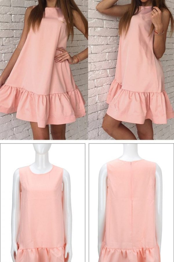 The Best Summer Ruffle Women Dress Beach Boho Short Mini Dress Online - Source Silk