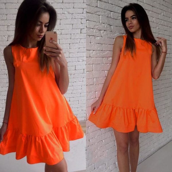 The Best Summer Ruffle Women Dress Beach Boho Short Mini Dress Online - Source Silk