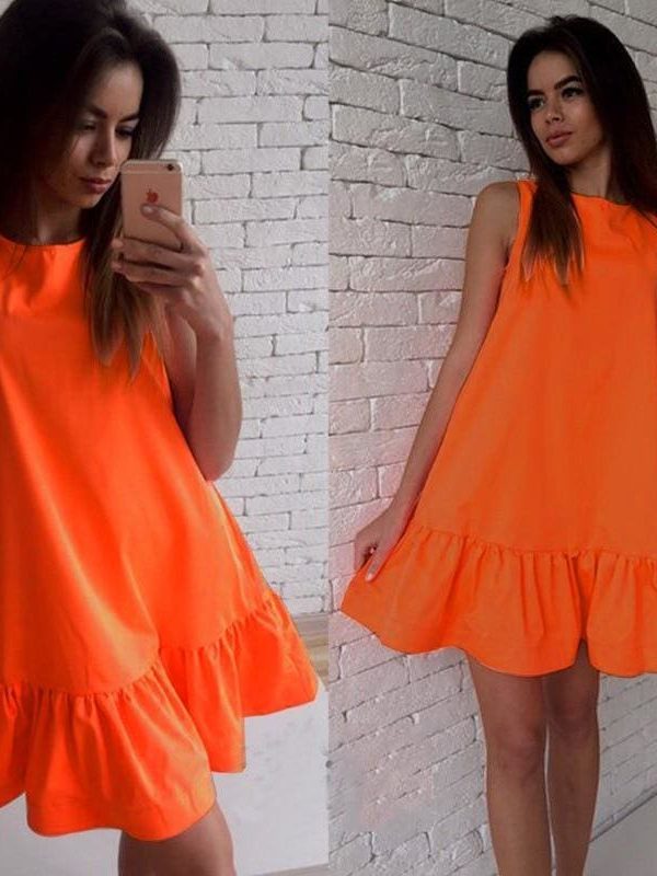 The Best Summer Ruffle Women Dress Beach Boho Short Mini Dress Online - Source Silk