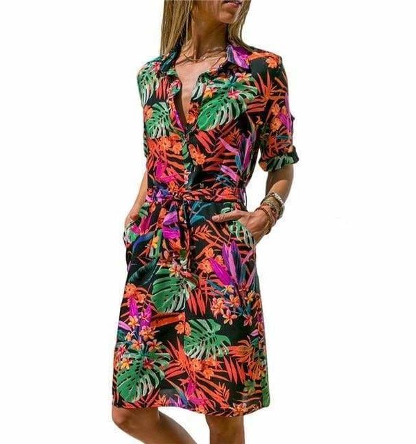 The Best Women Striped Print Lace Up Beach DressPlus Size Online - Source Silk