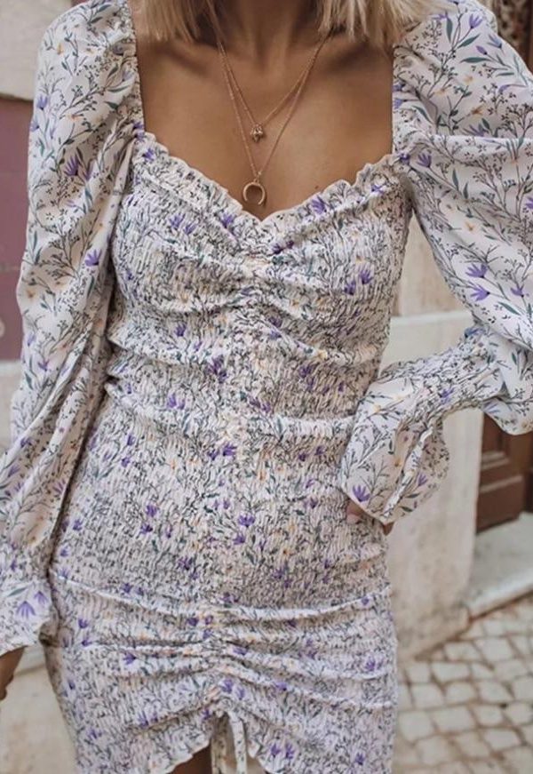 2020 Spring New Women Floral Print Sashes Shirt Dress Beach Women's Loose Short Boho Mini Dress Girls Party Solid Streetwear - Takalr