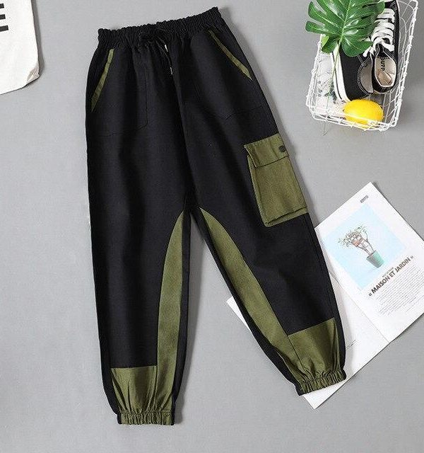 Spring Overalls Female Cargo Pants Loose BF Students High Waist Handsome Sweatpants Summer womens joggers sweatpants - Takalr