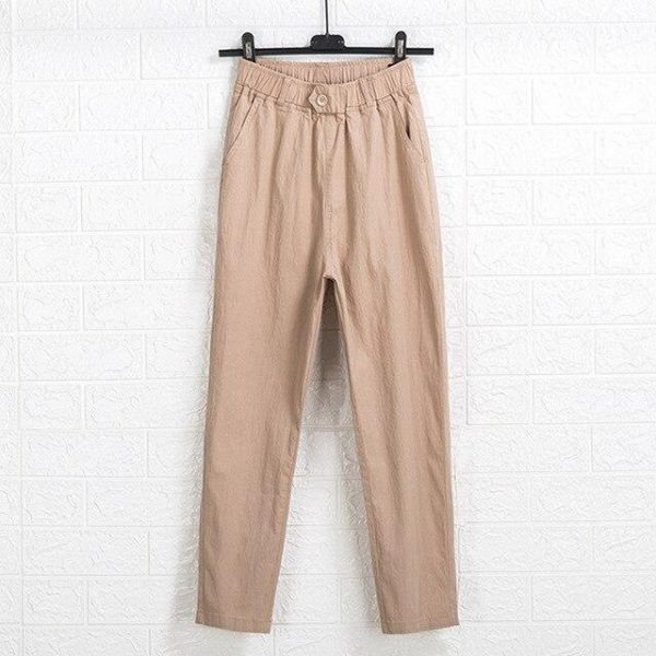 Summer Cotton Large size 5XL Cotton High Waist Women Pants Casual Pants Female Harajuku Loose Women Cargo pants - Takalr