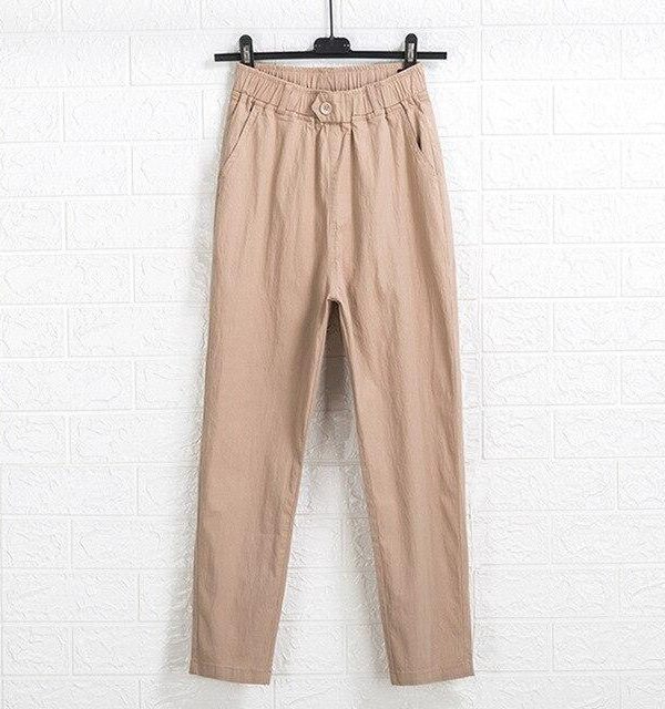 Summer Cotton Large size 5XL Cotton High Waist Women Pants Casual Pants Female Harajuku Loose Women Cargo pants - Takalr