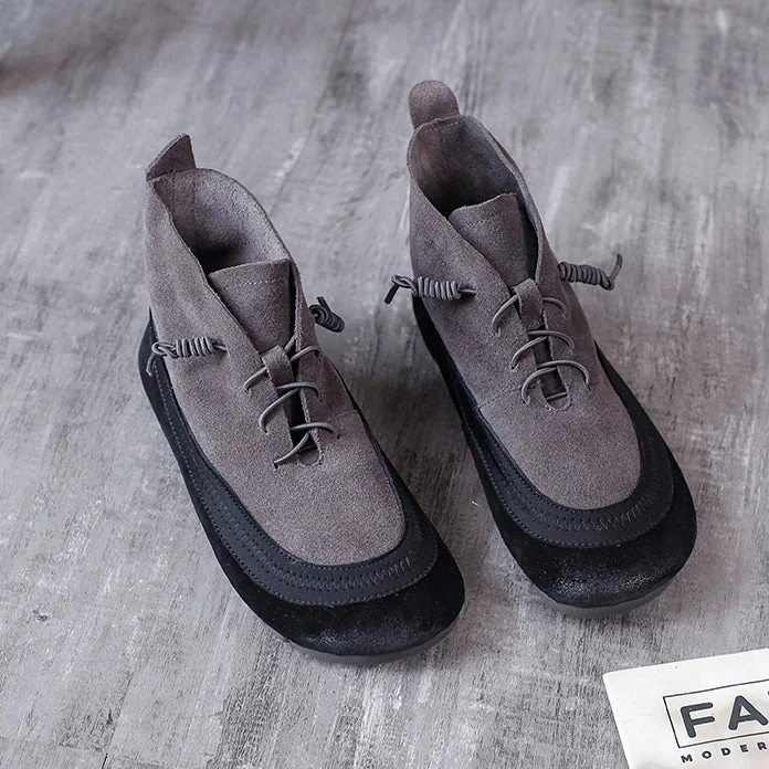 Stretch Leather Women's Boots Literary Fashion Retro Martin Boots - Image 12
