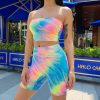 The Best 2PCS Sexy Women Sports Romper Crop Top + Shorts Jumpsuit Club Summer Bodycon Casual Running Gym Outfits Clothes Set Online - Takalr