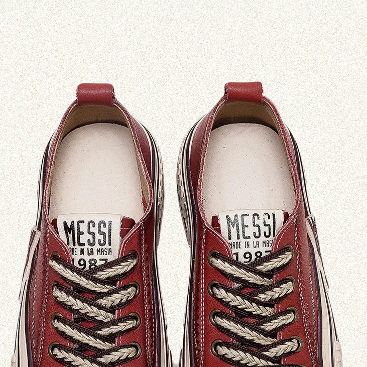 Spring New Flat Bottom Low-cut Color Rubbing Retro Front Tie Top Layer Leather Shoes - Image 13