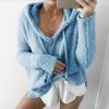 3XL Plus Size Faux mohair hooded hoodies sweatshirt Women fashion hoodie Casual loose drawstring sweatshirt pullover jumper - Takalr