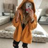 Daily Casual Zipper Solid Color Hooded Coats - Takalr